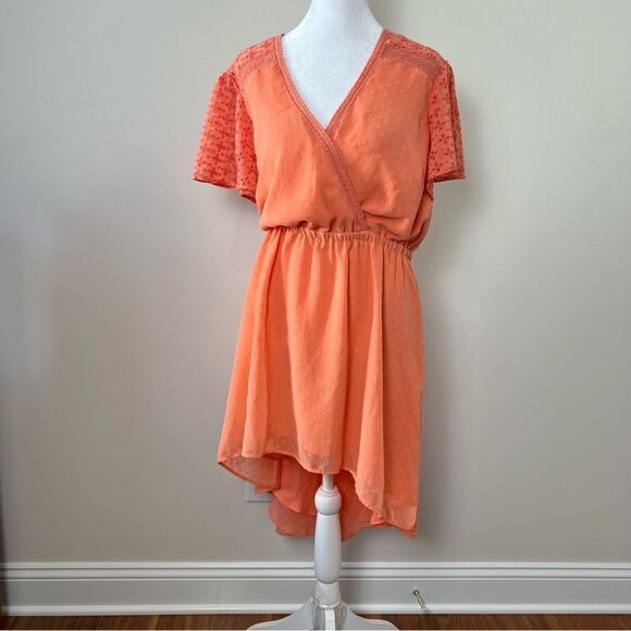 TORRID Babydoll Chiffon Clip Dot Eyelet Detail Tunic Top - Picture 4 of 11